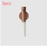 Magnetic wireless motion night light: FellruhTorch with a sleek wooden design and soft white light. 3pcs